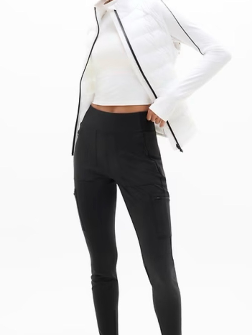 Athleta Black High-Rise Headlands Cargo Leggings - Size 0 - NWOT